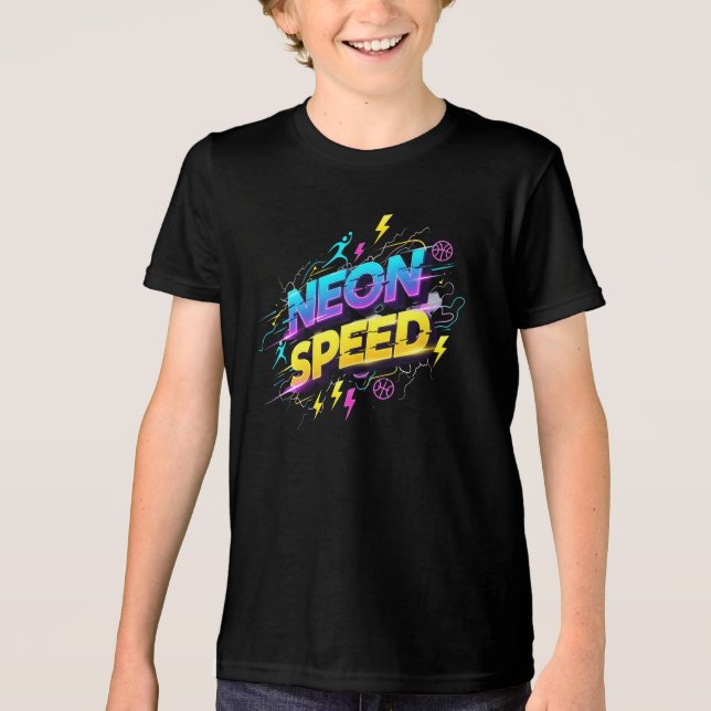 En Tri-matière Neon Speed Sports T-Shirt (Recto)