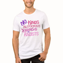 No Kings — Version rose T-shirt masculin à 2 faces