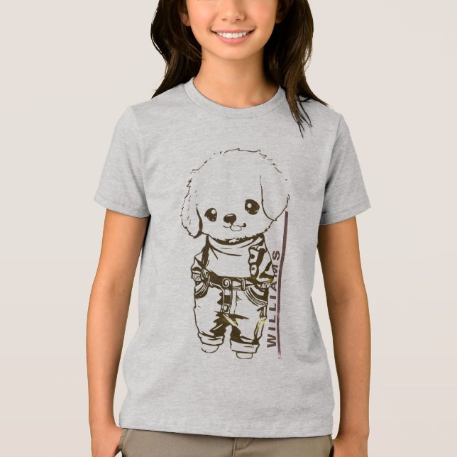 En Tri-matière Nom graphique Brown personnalisé T-Shirt Tri-Blend (Recto)