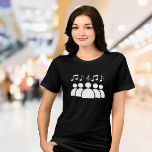 En Tri-matière Notes de musique Coeur T-Shirt - Musicien et music