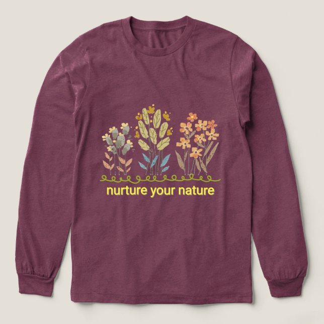 En Tri-matière Nurture Your Nature Botanical T-Shirt (Motif devant)