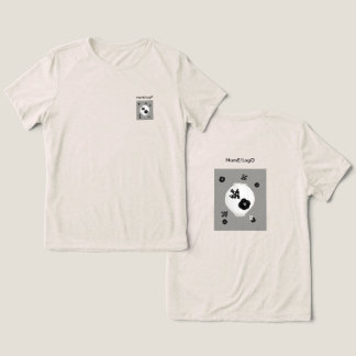 En Tri-matière objet_22_camellia, t-shirt oiseau et poterie