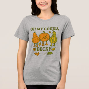 En Tri-matière Oh My Gourd Becky T-Shirt   Drôle de Citrouille d'