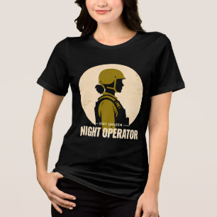 En Tri-matière Opératrice de Nuit Vintage T-shirt Tactique pour F