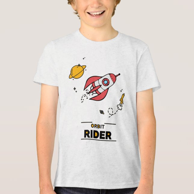 En Tri-matière Orbit Rider Bella+Canvas Jeune Tri-Mélange T-shirt (Recto)
