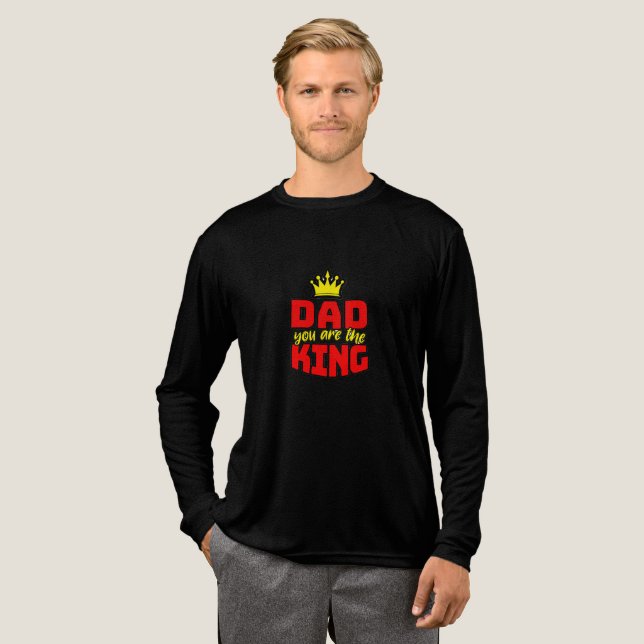 En Tri-matière Papa Tu es le roi Fête des Pères T-shirt (Recto complet)