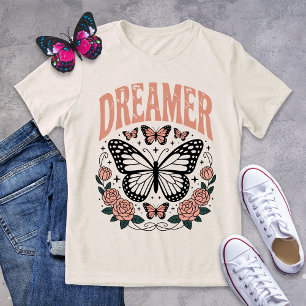 En Tri-matière Papillon de Dreamer rétro et T-shirt Rose