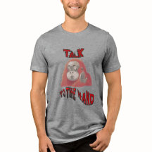 Parlez au T-shirt de base pour hommes main