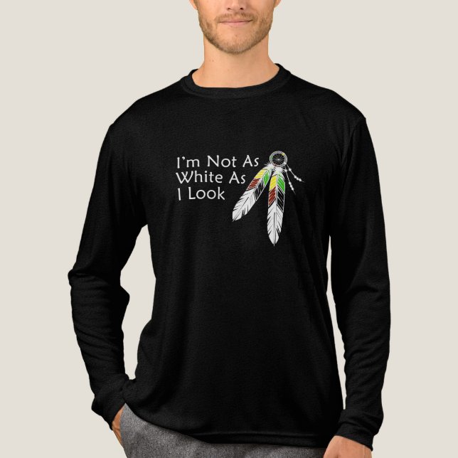 En Tri-matière Pas aussi blanc que je l'ai l'air d'un T-shirt amé (Recto)