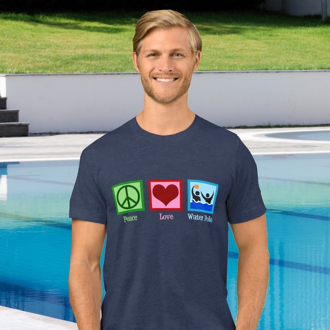 En Tri-matière Peace Love Water Polo Tri-Blend T-Shirt (Créateur téléchargé)