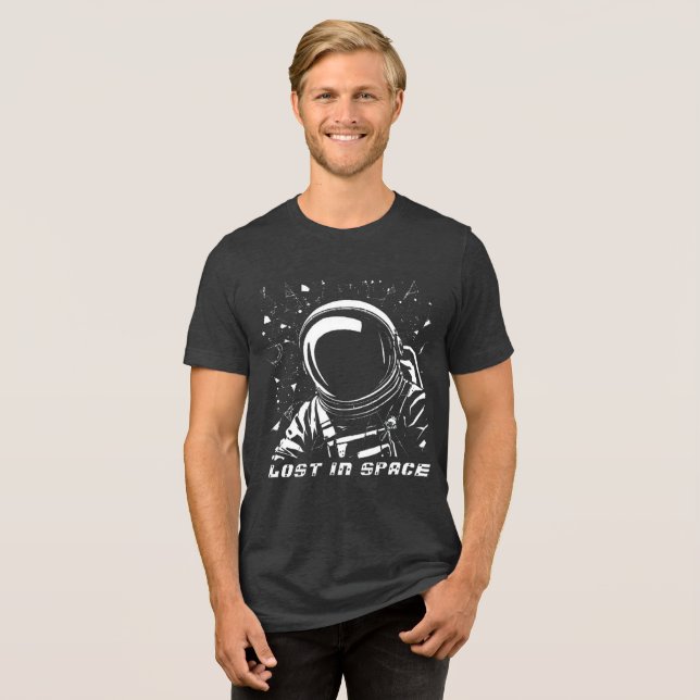En Tri-matière Perdu dans l'espace - T-shirt rétro Sci-Fi (Recto plein)