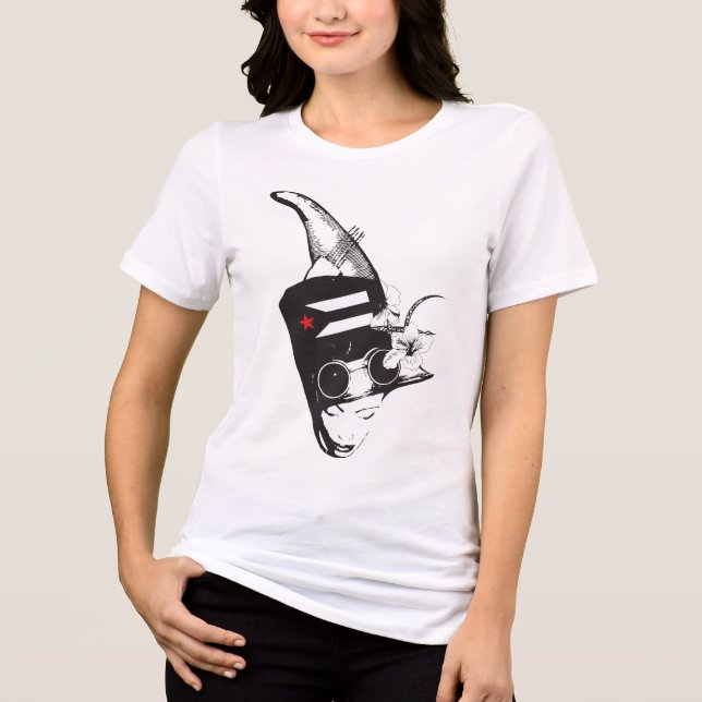 En Tri-matière Plena Punk Puerto Rican Art Women's T-Shirt (Recto)