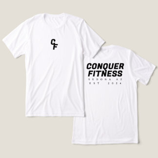 En Tri-matière Police noire du T-shirt Conquer Fitness