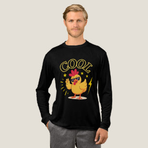 En Tri-matière Poule Cool – T-Shirt de Poulet Drôle Rétro