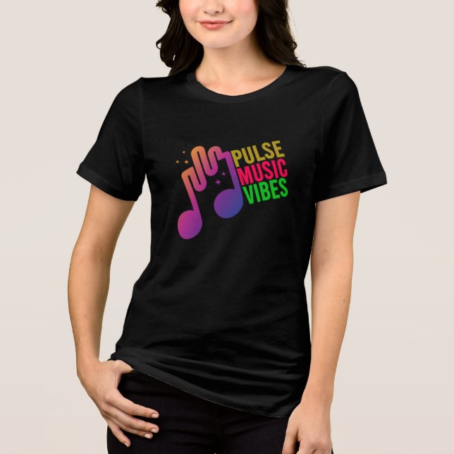 En Tri-matière Pulse Music Vibes T-Shirt - Graphique de musique t (Recto)