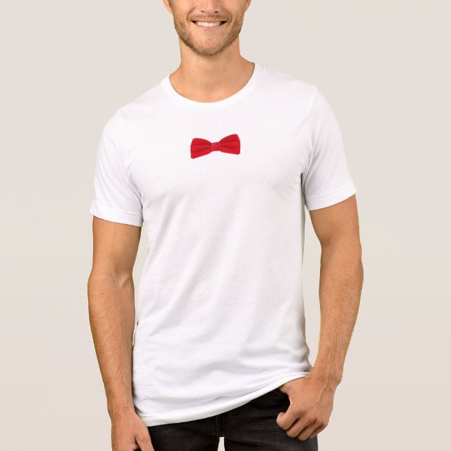 En Tri-matière Red Bow Tie – Classic Fashion T-Shirt (Recto)