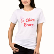 RED LA CHICA BRAVA T-SHIRT - FIERCE LATINA RETOUR
