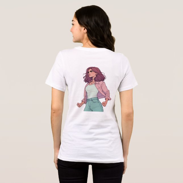  EN TRI-MATIÈRE RED LA CHICA BRAVA T-SHIRT - FIERCE LATINA RETOUR (Verso intégral)
