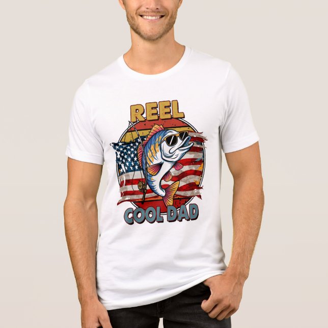En Tri-matière Reel Cool Papa - American Flag Edition T-Shirt (Recto)