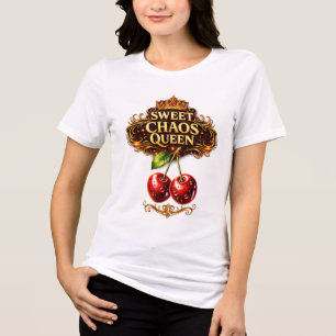 En Tri-matière Reine du Chaos Sucré T-Shirt Graphique pour Femmes