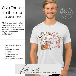 En Tri-matière "Rendez Grâce au Seigneur" T-Shirt Tri-Mélange pou