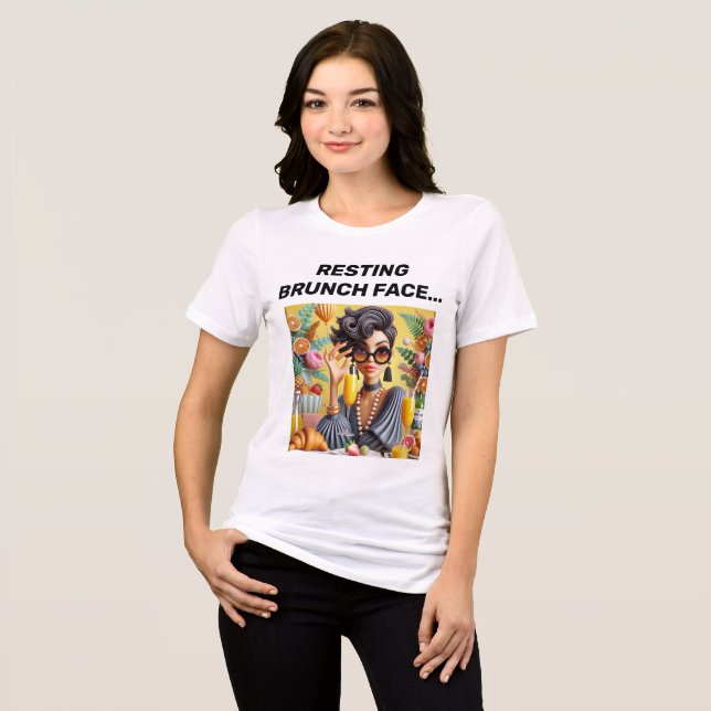 En Tri-matière Repos Brunch Face T-Shirt Design. (Recto plein)