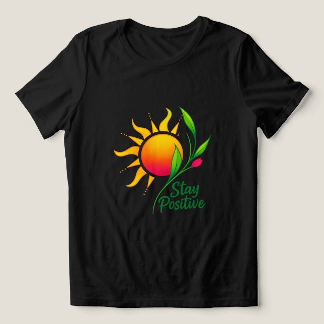 En Tri-matière Restez un T-shirt motivé par le soleil et la fleur (Design Recto)