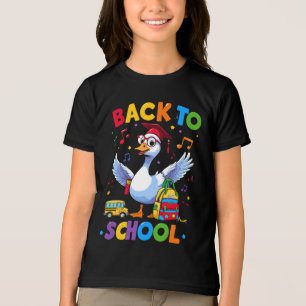 En Tri-matière Retour à l'oie de l'école - Fun T-shirt coloré