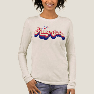 En Tri-matière Retro America Patriotic T-Shirt