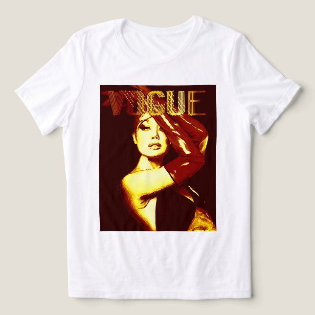 En Tri-matière Retro Vogue “Striking a Pose” T-shirt Tri‑Blend (Design Recto)