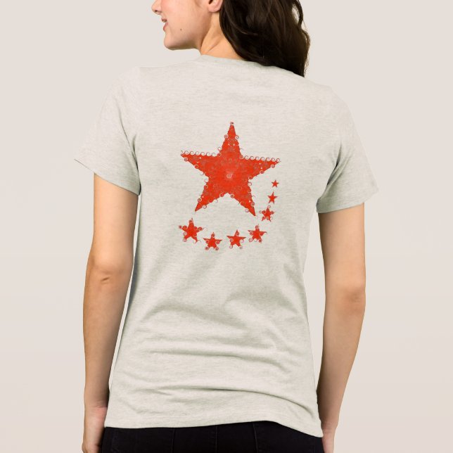 En Tri-matière Robe tunique T-shirt Red Star (Verso)