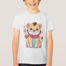 Sad Lion Cub - Soft Pastel Pleurant T-Shirt Lion