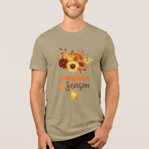 En Tri-matière Saison Citrouille Effrayante T-Shirt Ambiance Ha