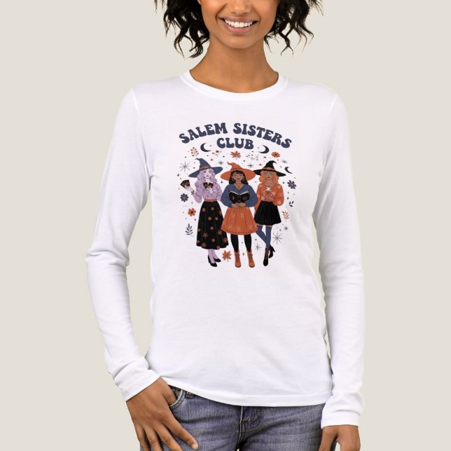 En Tri-matière Salem Sisters Club Halloween T-Shirt (Recto)