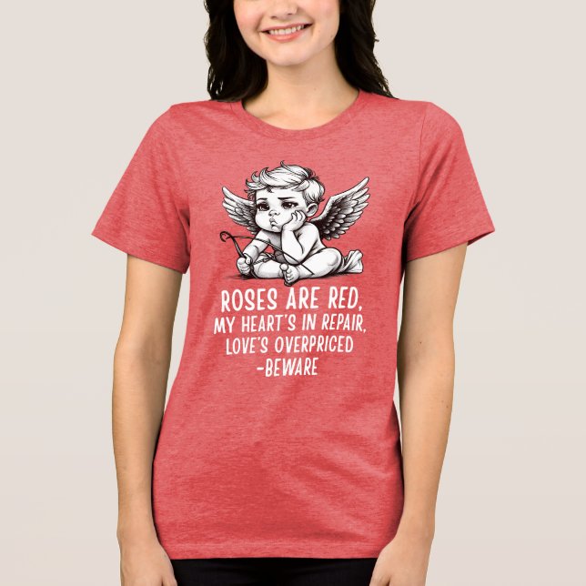 En Tri-matière Sarcastic Anti-Valentine Cupid T-Shirt (Recto)