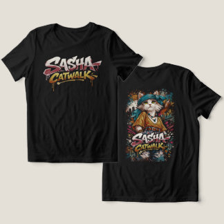 En Tri-matière Sasha Catwalk Y2K T-Shirt Graffiti