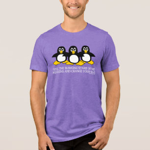 En Tri-matière Sentez Le Regard Brûlant Du T-shirt Des Pingouins