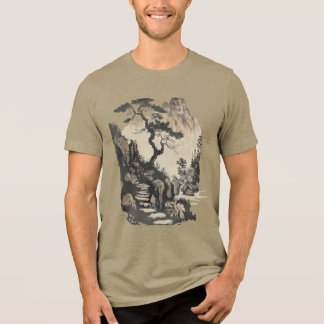 En Tri-matière Serene Japanese Landscape Unisex T-Shirt - Tranqui