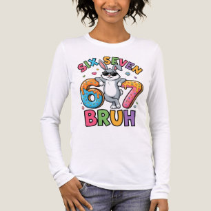 En Tri-matière Six Seven 67 Bruh Lapin de Pâques Mème T-Shirt Drô
