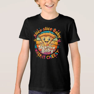 En Tri-matière Slice Slice Baby - Funny Pizza T-shirt pour la nou