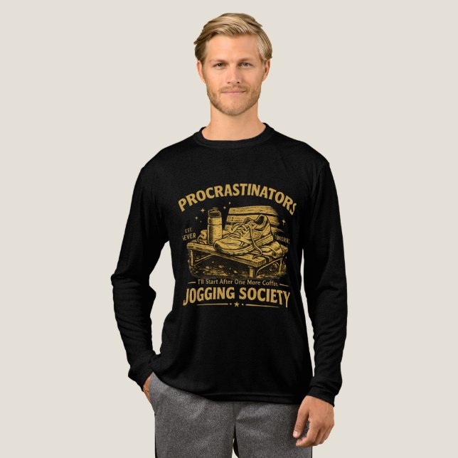 En Tri-matière Société de Jogging des Procrastinateurs T-shirt de (Recto complet)