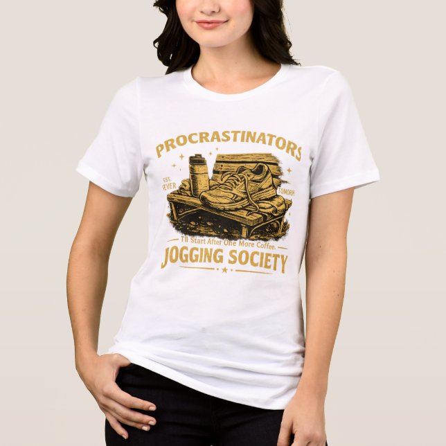 En Tri-matière Société de Jogging des Procrastinateurs T-shirt de (Recto)
