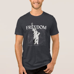 En Tri-matière Statue de la Liberté V2 T-Shirt – Des Voyages Libe