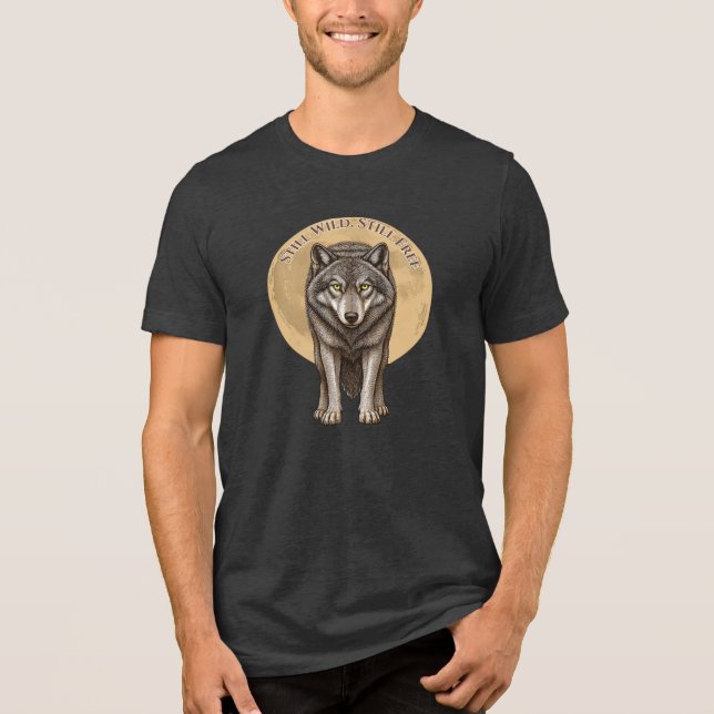 En Tri-matière Still Wild Still Free Wolf Moon T-Shirt (Recto)