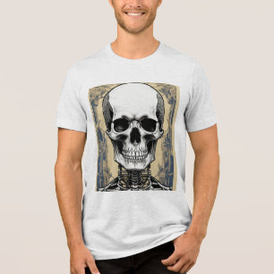En Tri-matière "Style Grim : T-shirt Portrait squelette"