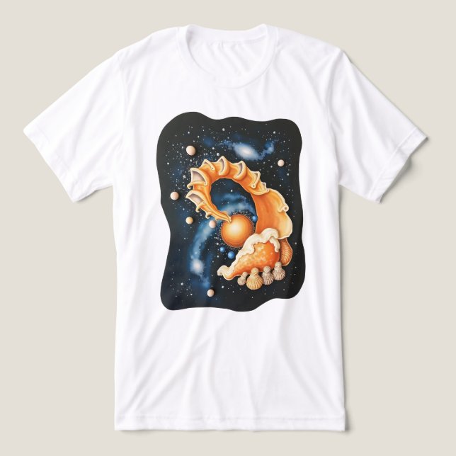 En Tri-matière Surreal Coquillage Céleste T-Shirt Nébuleux Cosmiq (Design Recto)