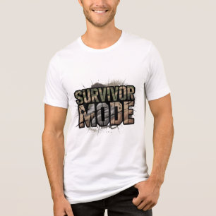 En Tri-matière Survivor Mode Cracked Wall Men’s T-Shirt – Battle 