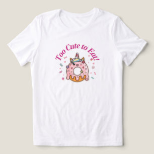 En Tri-matière T-shirt à beignets Kawaii pour femmes