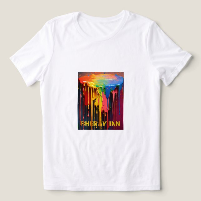En Tri-matière T-shirt à effet de peinture dynamique" (Design Recto)