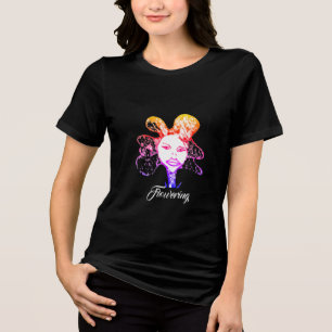 En Tri-matière T-shirt à fleurs